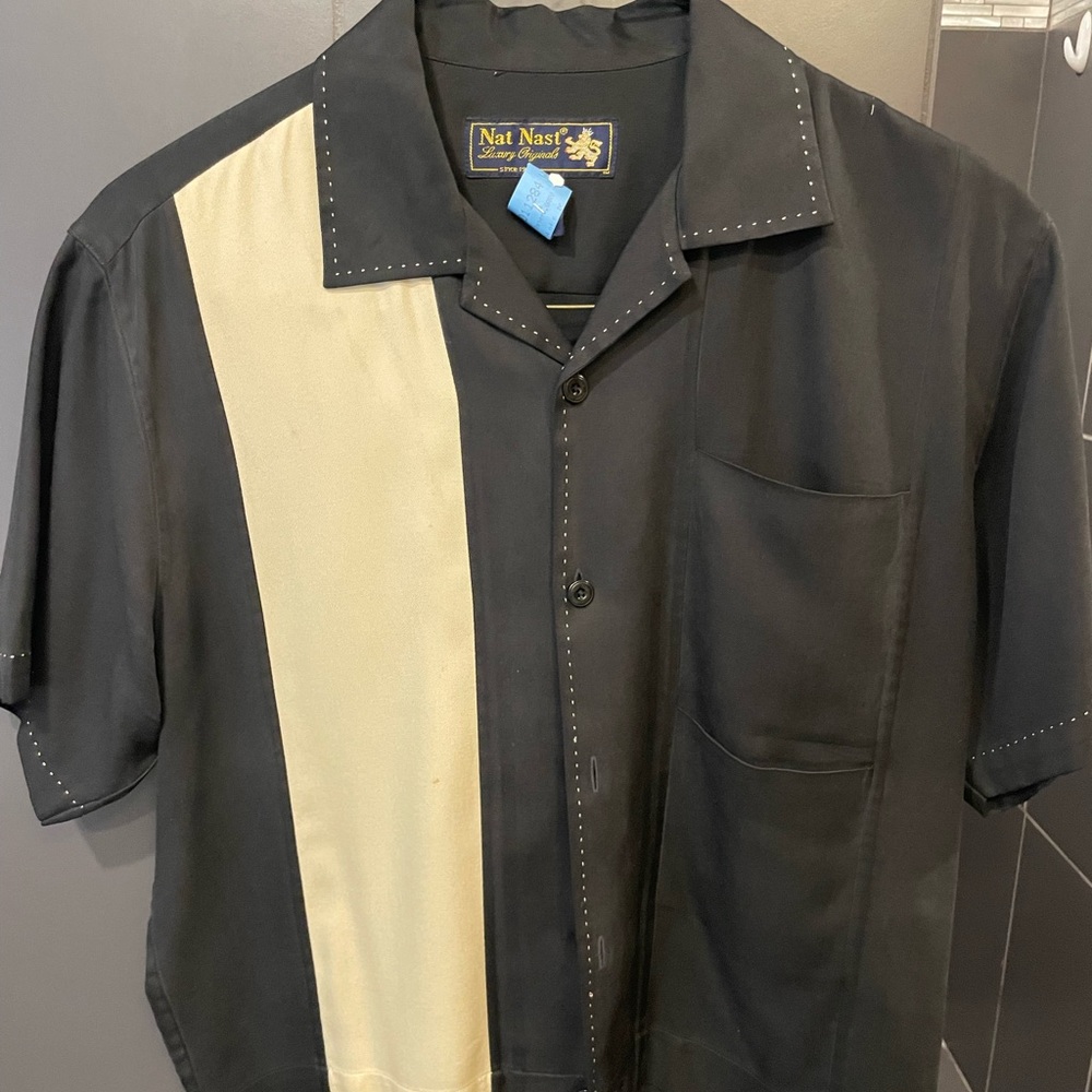 Mens short sleeve silk shirt